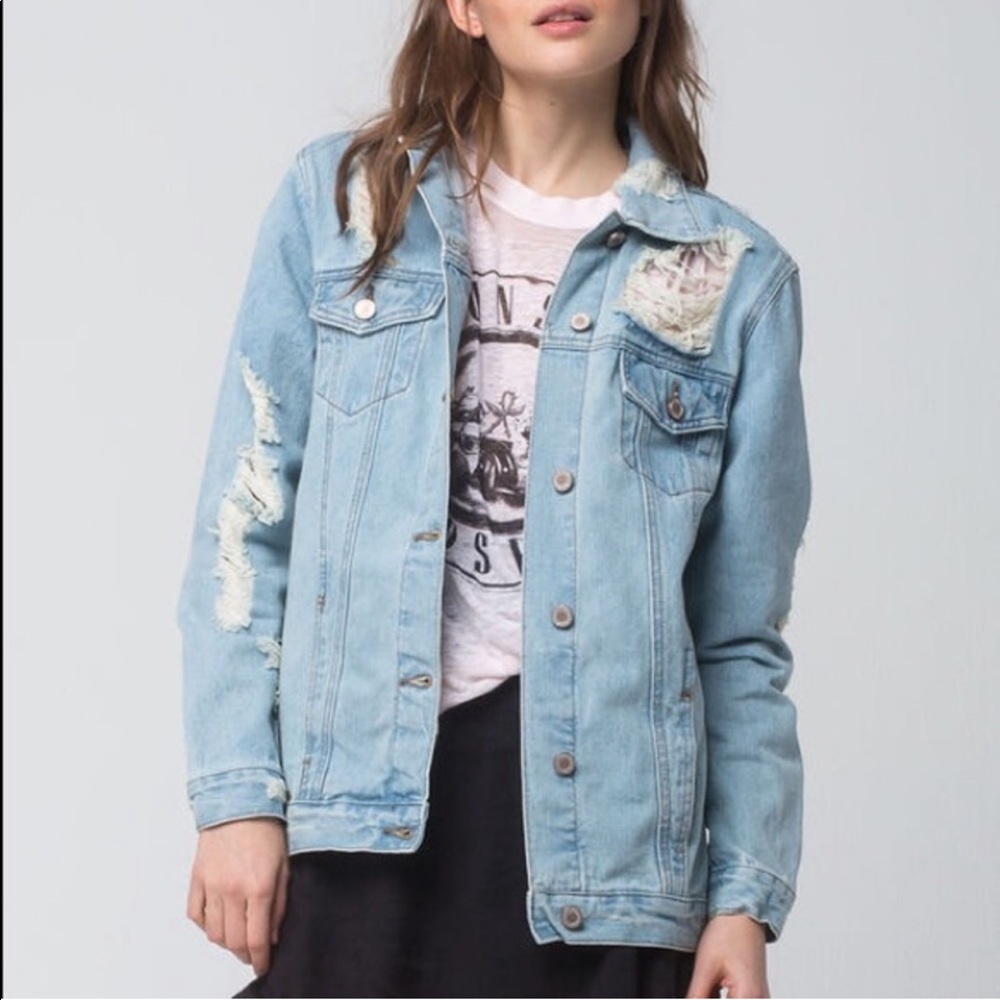 Boom Boom jeans denim distressed oversized jacket